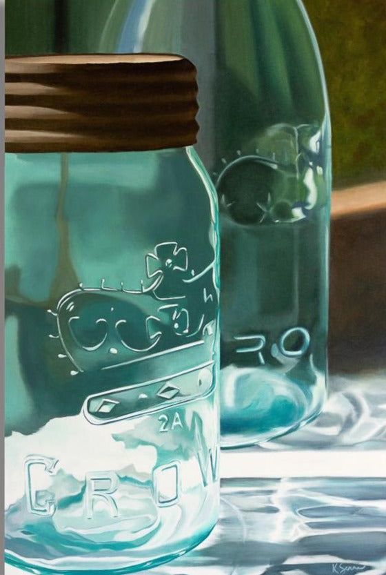 image of Reflections of Nostalgia 24x36" Original Oil Painting from Kristal Serna, Fine Artist