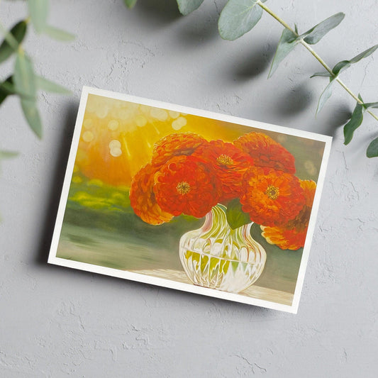 image of Scarlet Symphony Blank Card from Kristal Serna, Fine Artist