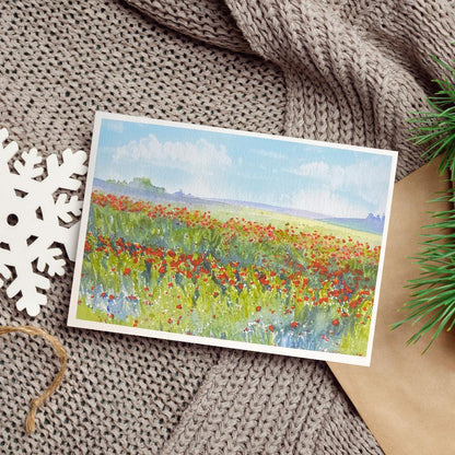 image of Staffordshire Wildflowers Blank Card from Kristal Serna, Fine Artist