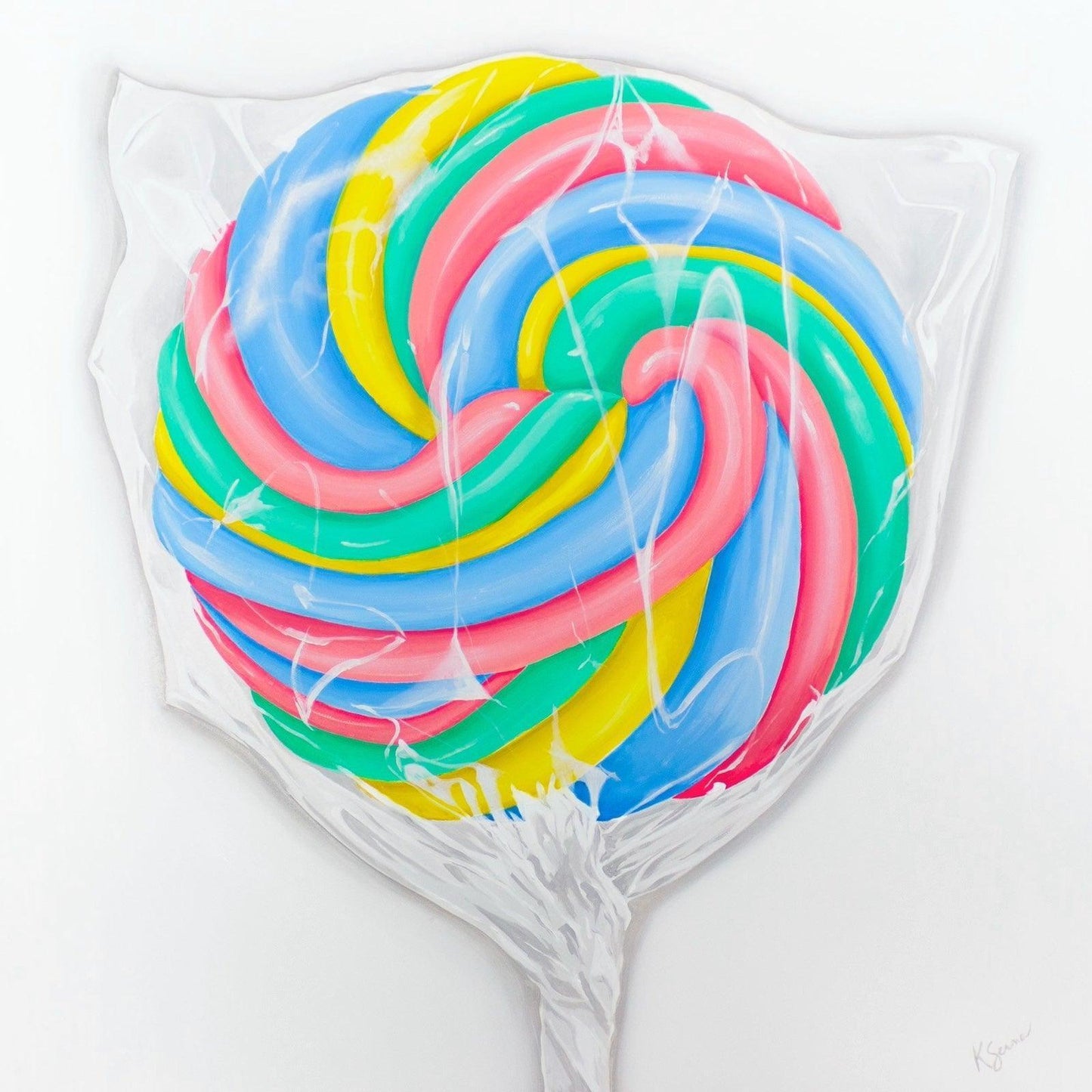 Sugar Rush Oil Painting, 24x24" - Kristal Serna, Fine Artist