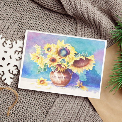 image of Sunflowers Blank Card from Kristal Serna, Fine Artist