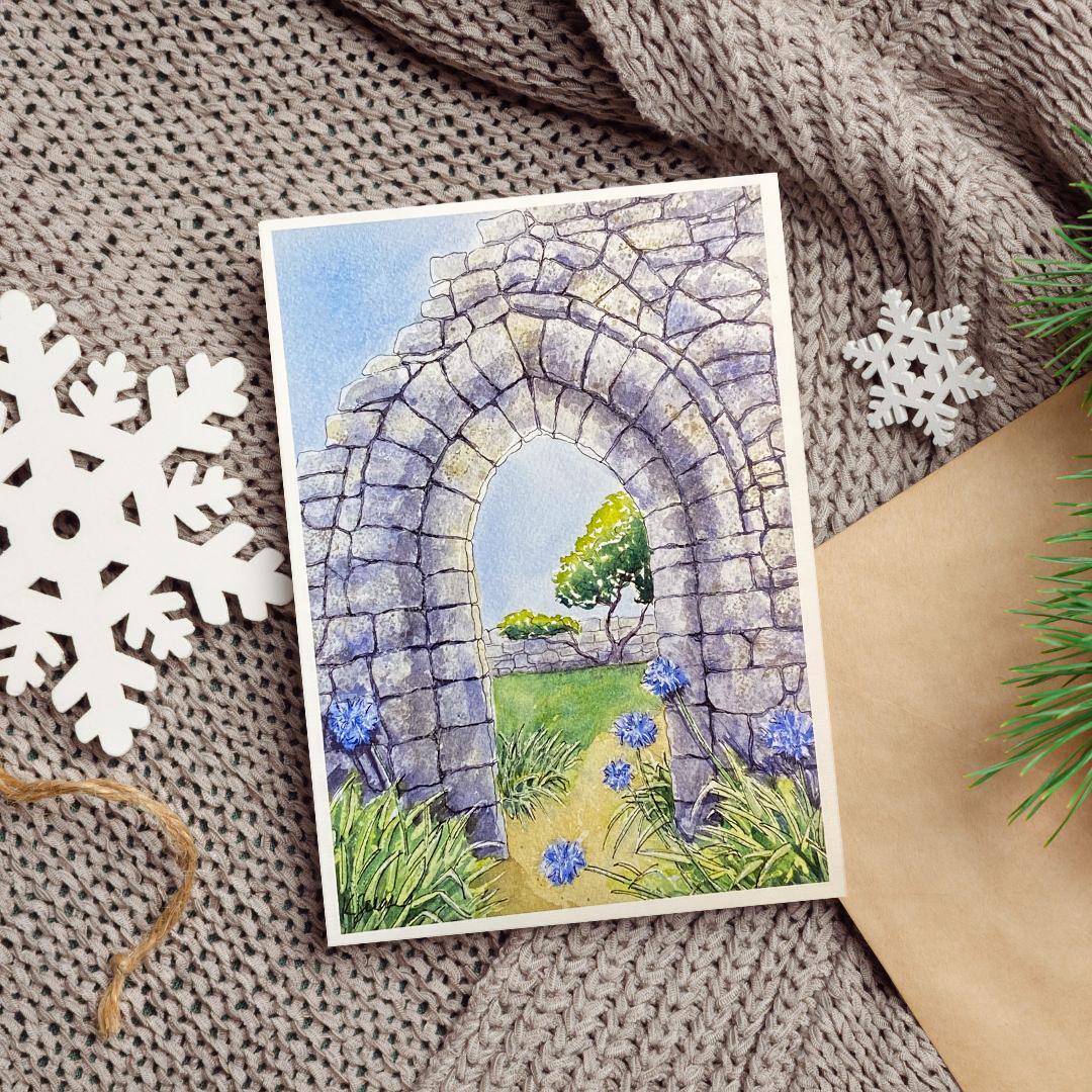 image of Wandering Through the Garden Blank Card from Kristal Serna, Fine Artist