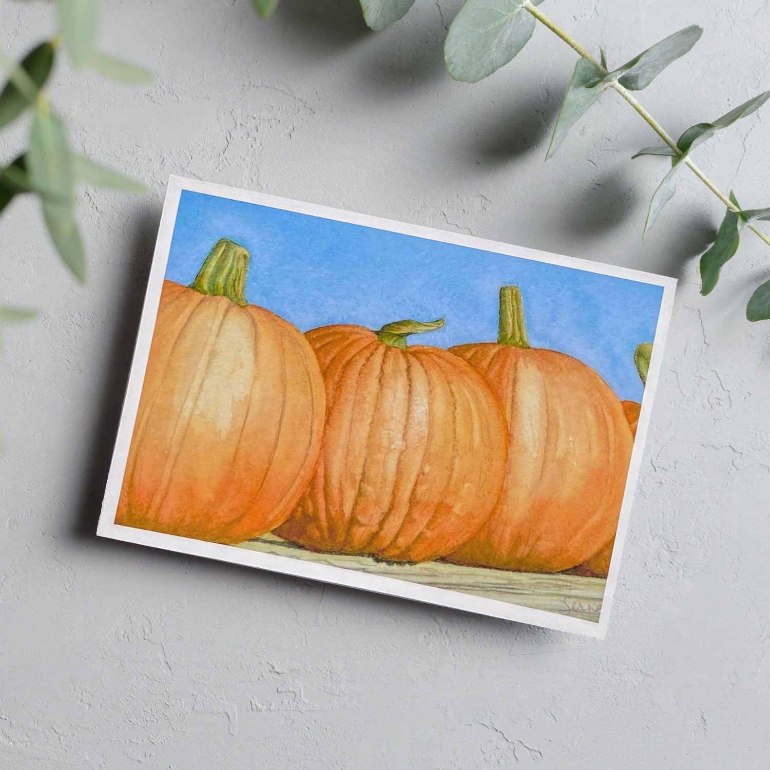 image of Welcome Fall Blank Card from Kristal Serna, Fine Artist