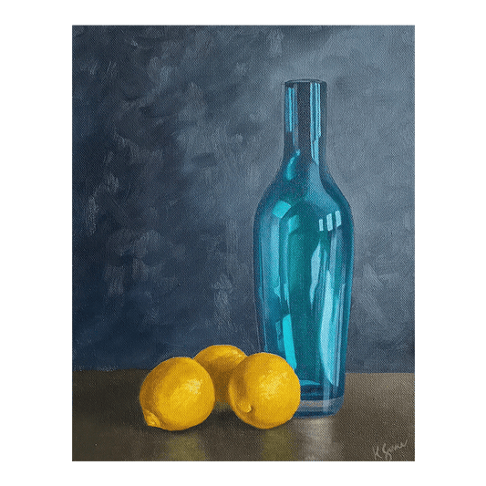 When Life Gives You Lemons Oil Painting, 11x14" - Kristal Serna, Fine Artist