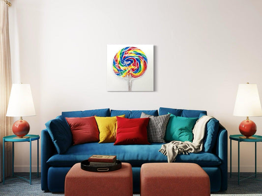 Whirly Pop Oil Painting, 24x24" - Kristal Serna, Fine Artist