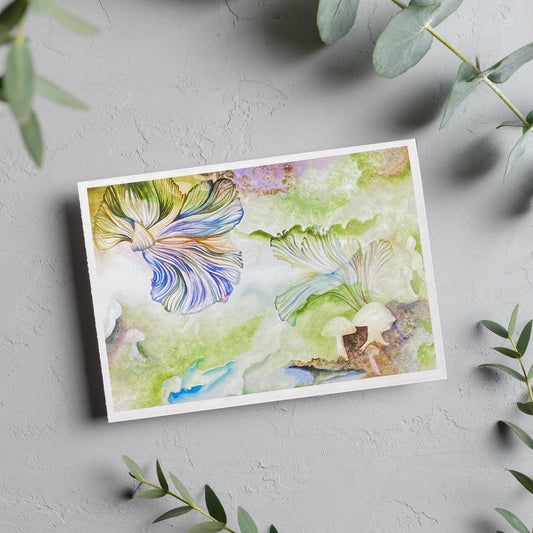 image of Woodland Meditation Blank Card from Kristal Serna, Fine Artist